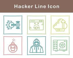 conjunto de iconos de vector de hacker