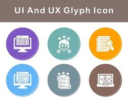 ui y ux vector icono conjunto