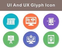 ui y ux vector icono conjunto