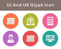 ui y ux vector icono conjunto