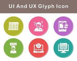 ui y ux vector icono conjunto