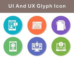 ui y ux vector icono conjunto