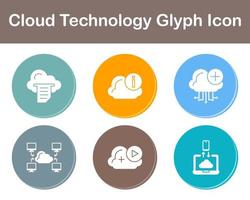 Cloud Technology Vector Icon Set