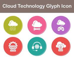 Cloud Technology Vector Icon Set