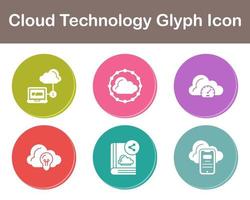 Cloud Technology Vector Icon Set