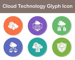 Cloud Technology Vector Icon Set