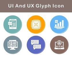 ui y ux vector icono conjunto