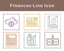 finanzas vector icono conjunto