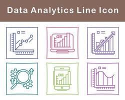 datos analítica vector icono conjunto