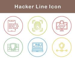 conjunto de iconos de vector de hacker