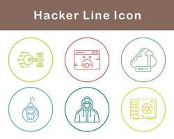 conjunto de iconos de vector de hacker