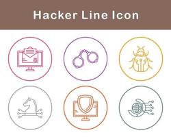 conjunto de iconos de vector de hacker