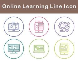 Online Learning Vector Icon Set