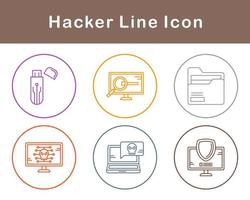 conjunto de iconos de vector de hacker