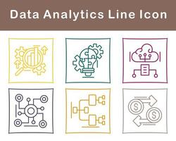 datos analítica vector icono conjunto