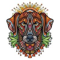 Abstract head of labrador dog vector illustration