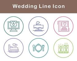 Boda vector icono conjunto