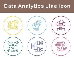 datos analítica vector icono conjunto