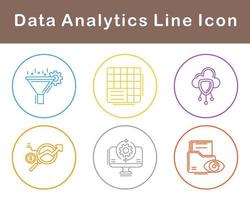 datos analítica vector icono conjunto