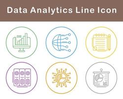 datos analítica vector icono conjunto