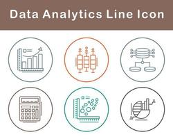 datos analítica vector icono conjunto