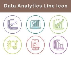 datos analítica vector icono conjunto