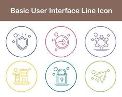 básico usuario interfaz vector icono conjunto