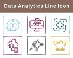 datos analítica vector icono conjunto