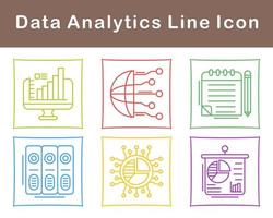 datos analítica vector icono conjunto