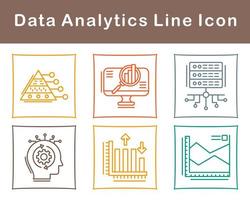 datos analítica vector icono conjunto