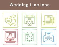 Boda vector icono conjunto