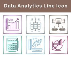 datos analítica vector icono conjunto