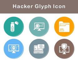 conjunto de iconos de vector de hacker