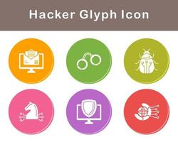 conjunto de iconos de vector de hacker