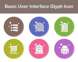 Basic User Interface Vector Icon Set