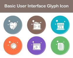 Basic User Interface Vector Icon Set