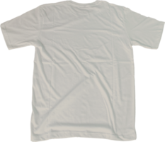 Cream t shirt mock up transparent background back side view. png