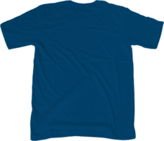 clássico azul t camisa zombar acima transparente fundo costas lado visualizar. png