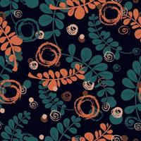 Wallpaper with leaves. Amazing background with colorful leaves for textiles. The pattern is made in bright, modern colors. vector