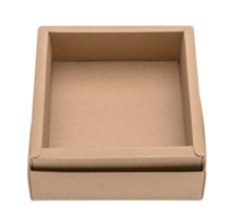 Brown paper box isolated png