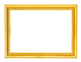 antique golden picture frame isolated png