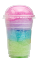 cotton candy in plastic cup isolated png