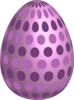 Color Easter egg with pattern. Realistic celebration symbol png