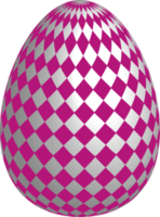 Color Easter egg with pattern. Realistic celebration symbol png