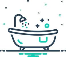 mix icon for tub vector
