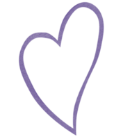 amor y corazón acuarela dibujado a mano png