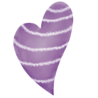 amor y corazón acuarela dibujado a mano png