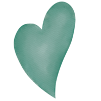 amor y corazón acuarela dibujado a mano png