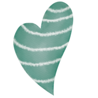 Love and Heart watercolor handdrawn png