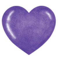 Love and Heart watercolor handdrawn png